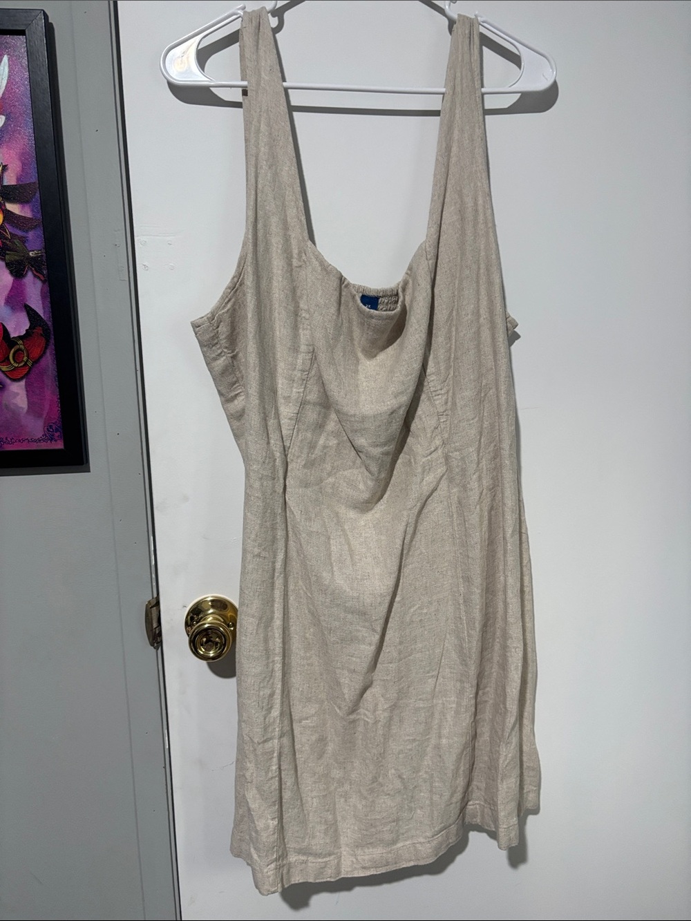 Old Navy Neutral Cream Cowl-Neck Mini Dress